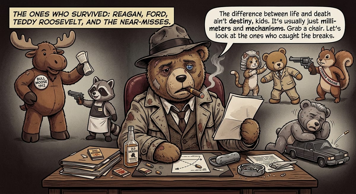 The Ones Who Survived: Reagan Ford Teddy Roosevelt and the Near-Misses